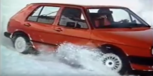 Publicité VW Golf 2 GTI avec Jacky Icks